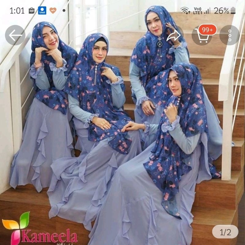 preloved 1 set Kameela hijab.