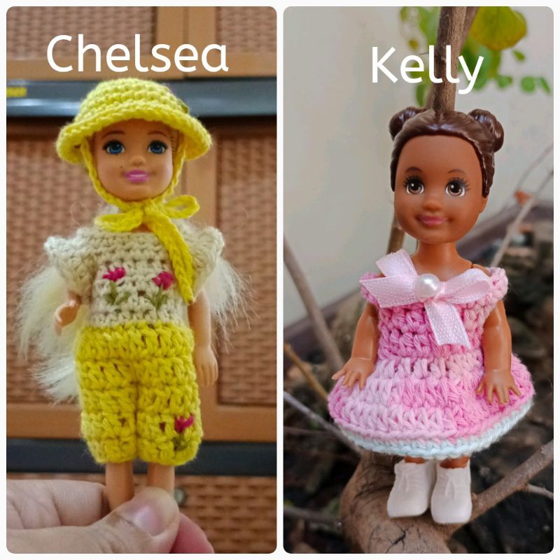 Baju Barbie Kelly & Chelsea Rajut
