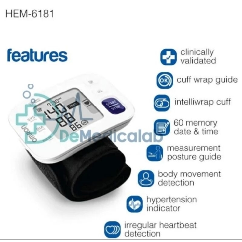 Tensi Digital Omron HEM 6181 / Tensi Pergelangan Tangan Omron HEM 6181