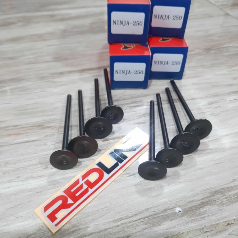 KLEP KELEP KAWASKI NINJA 250 DOBEL PISTON RIKO PART REDLINE SPAREPART