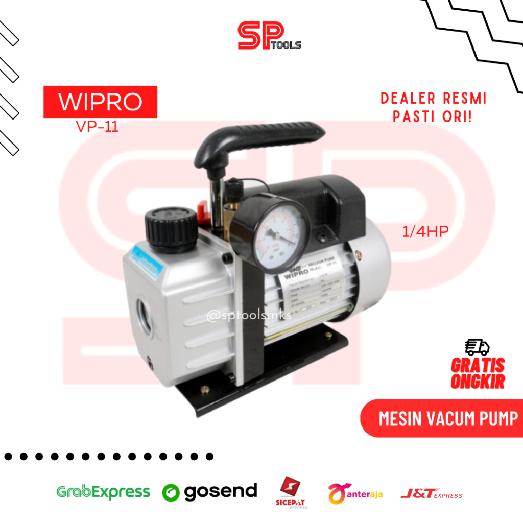 MESIN VACUM VACUUM PUMP / POMPA VACUM WIPRO VP-11 1/4HP 1/4 HP