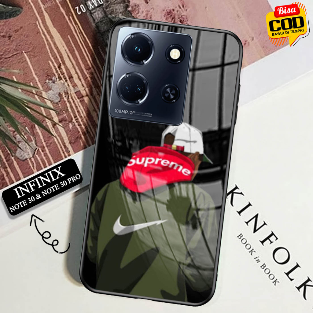 Softcase Glass Kaca INFINIX NOTE 30 & NOTE 30 PRO - Case Hp Pelindung HandphoneINFINIX NOTE 30 & NOT