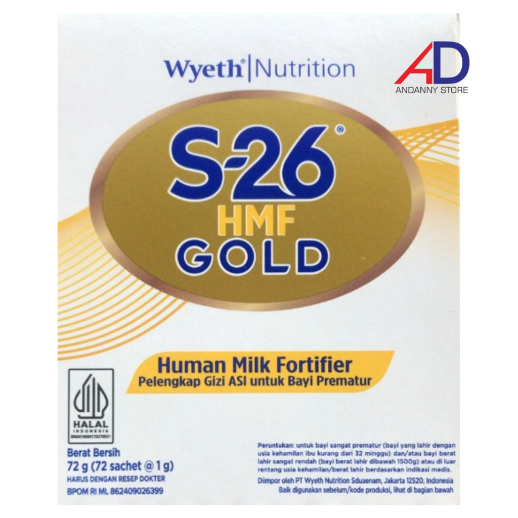 S-26 HMF GOLD ECER SACHET 1GR / HUMAN MILK FORTIFIER / NUTRISI BAYI PREMATUR
