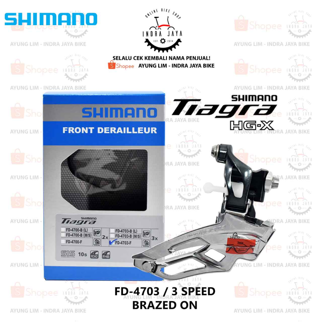 SHIMANO TIAGRA FD4703F - Front Derailleur 3x10-speed Braze On