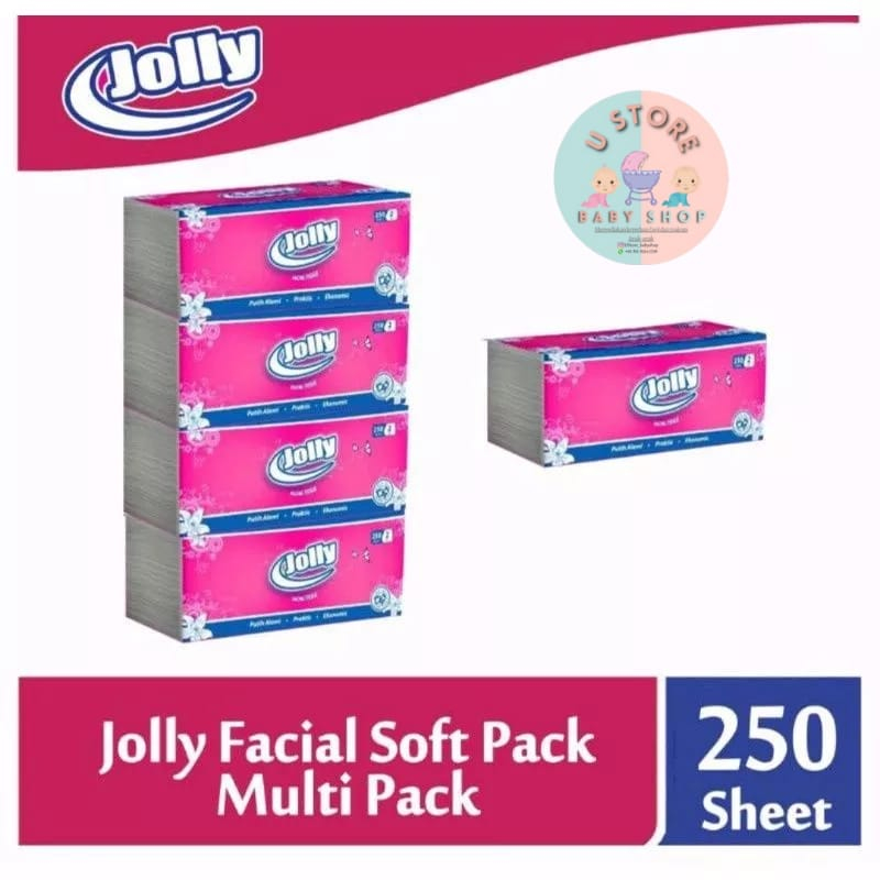 Tissue Jolly facial 250 sheet  Tisu wajah murah  Tissu Jolly facial murah Jolly 250 Sheets / Tissue 