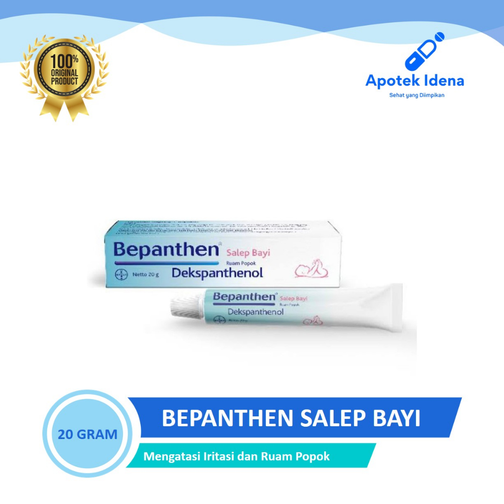 Salep Bepanthen 20 gram Salep Ruam Popok bayi Iritasi Kulit Radang Kulit Luka puting Ruam Leher