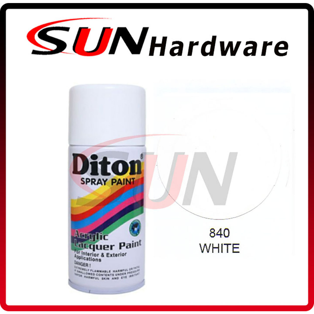 Pilox DITON 300 cc White 840 Pilox Pylox Cat Semprot Solid Putih Gloss