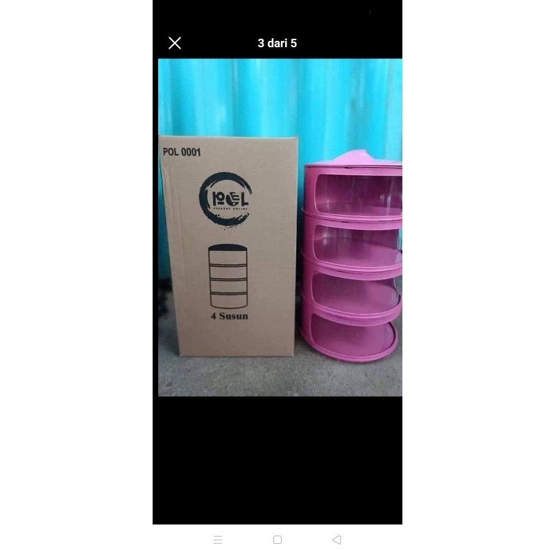 rak tempat makan 3 susun