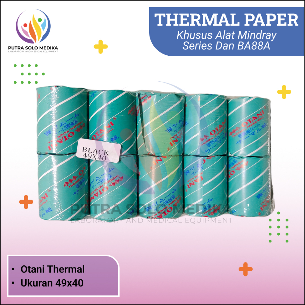 

KERTAS THERMAL PAPER UNTUK MINDRAY | ALAT HEMATOLOGY MINDRAY UKURAN 49x40 MM