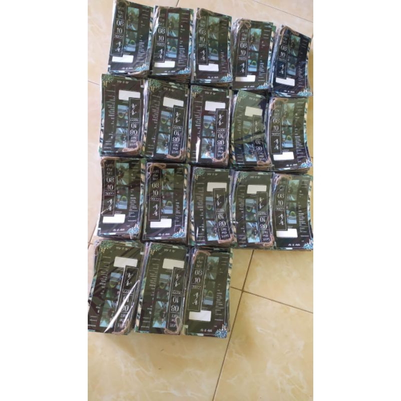 undangan pernikahan custom 3 ply tali rami