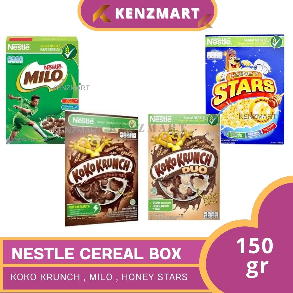 

Nestle Sereal Kemasan Box 150 gr - Honey Stars / Koko Krunch / Koko krunch Duo / Milo