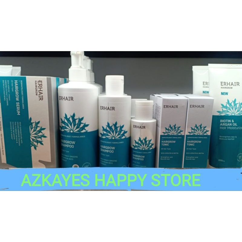 ERHAIR RANGKAIAN HAIRGROW SHAMPO SERUM TONIC DAN MOISTURIZER