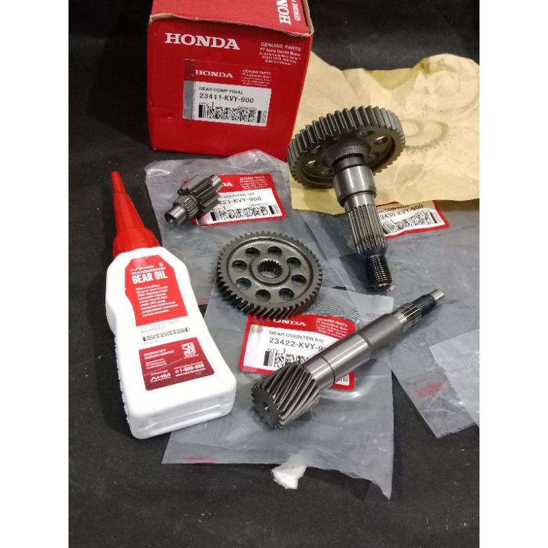 Gigi rasio gardan set KVY honda beat scoopy spacy karbu bonus oli