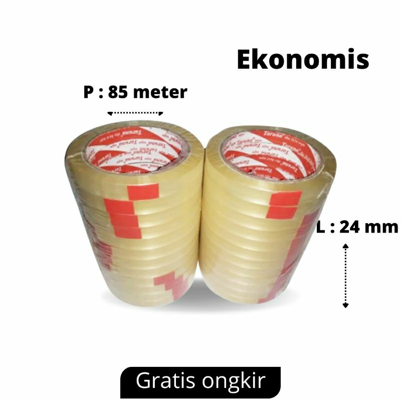 

(1Dus) Isolasi 24MMx100yardtransparant/solatipkadobening1Inchx85meter