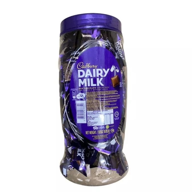 

CADBURRY MALAYSIA isi 90/pcs Chocolate Dairy Milk Neap #Ready#Chocolate Cadbury Jar with mini Cocolates