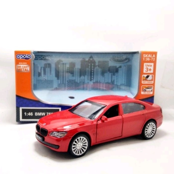 Apolo msz Diecast BMW 760LI Merah