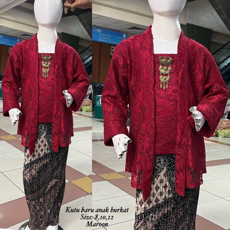 Kebaya Anak Modern Kutu Baru Brukat /Kebaya Pesta/Kebaya Wisuda Anak SD/Kebaya Anak Tanggung