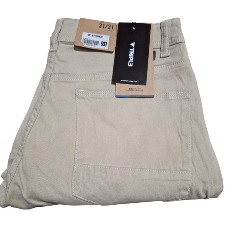 Celana Casual Panjang TRIPL3 Stretch Slimfit original size 31,32