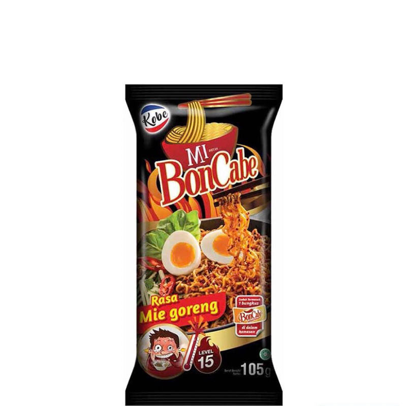 

Kobe mie boncabe 90g Level 15 goreng 30 ramen pedas