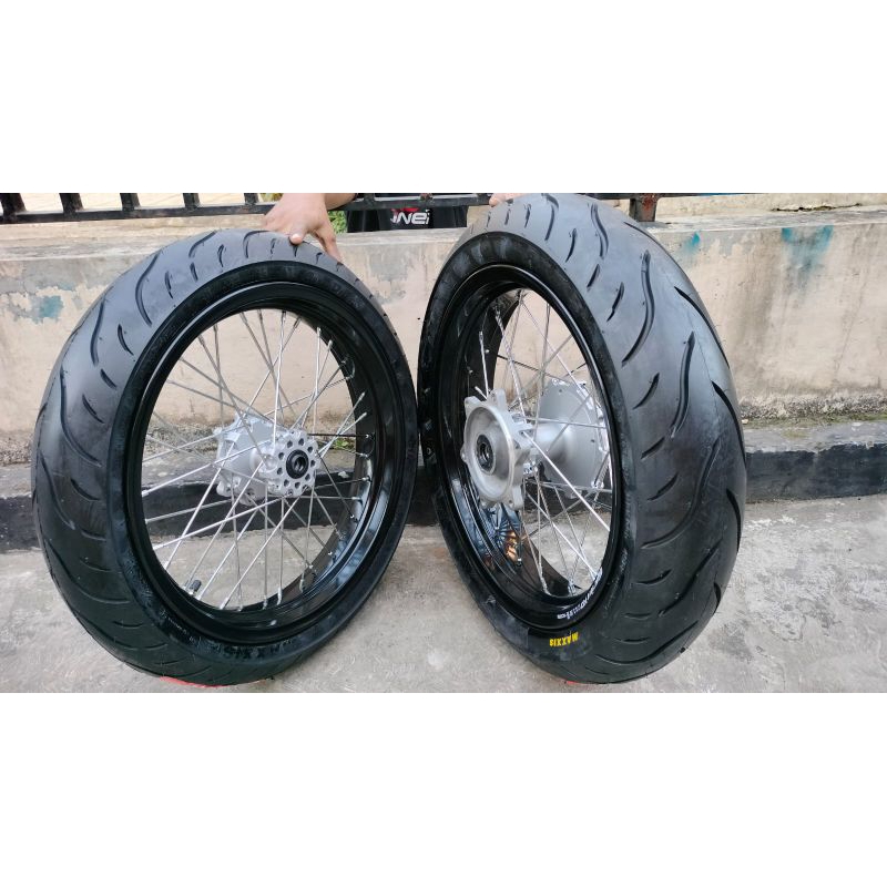 Ban Set Honda Crf150L Velg Crf150L 300+350-17 tromol ORI lengkap ban