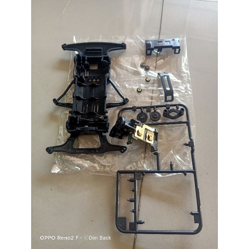 Rep Tamiya 95239 94800 Chassis Set SFM Super FM Carbon Project D ( Sudah di setting )