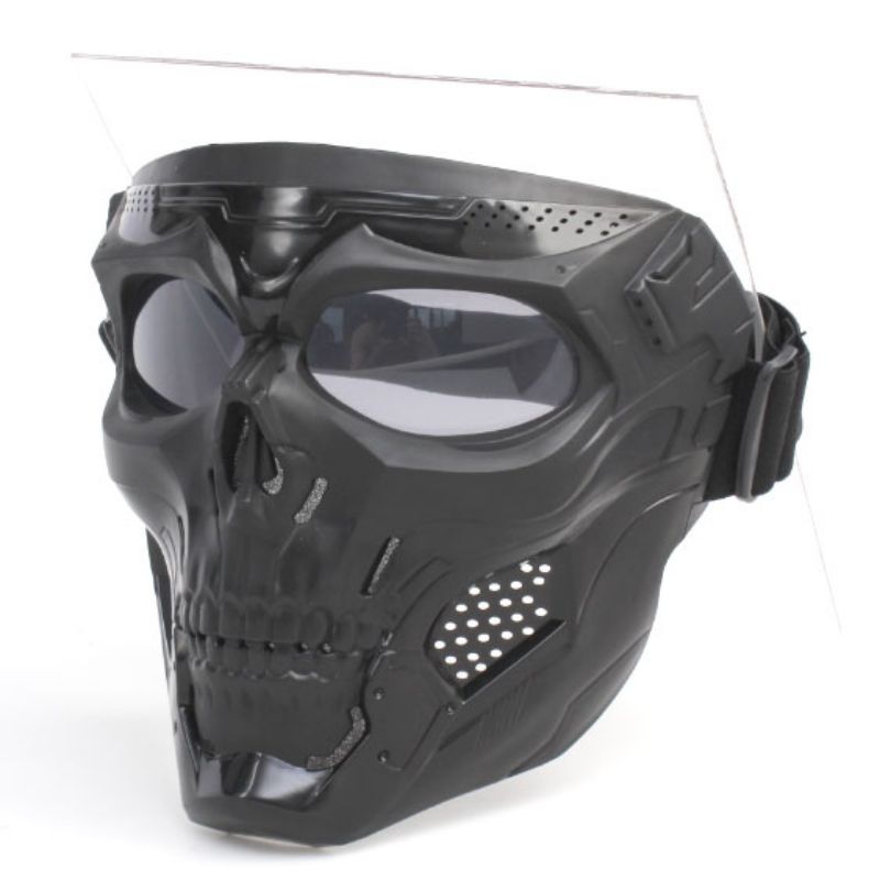 WOSPORT Masker Motor Topeng Full Face Skull - MA-110 - Black