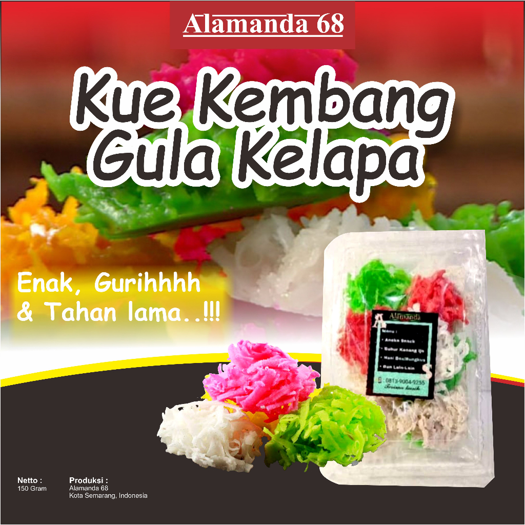 

Kue Kembang Gula Kelapa Alamanda 68 manis ekonomis 159 gram 8rb