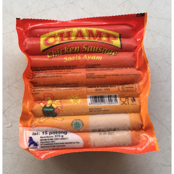 

Champ sosis ayam isi 15/357gr, Halal