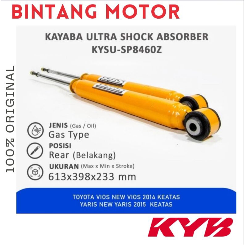 Shock Belakang New Vios Yaris Kayaba Ultra