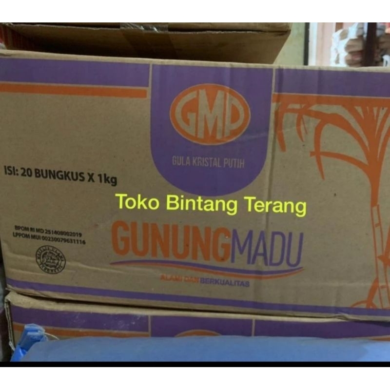 

Gula Pasir Putih GMP Gunung Madu 1 Kg x 20 Bungkus 1 Dus Karton 20 Kg