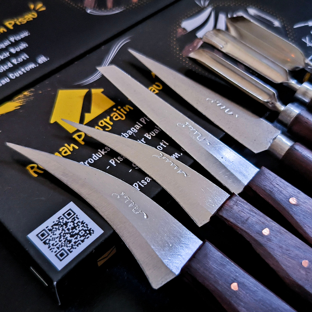 Kekebaharu_ - Pisau Ukir Buah Premium Berlogo JMR 7 pcs Pisau Garnish