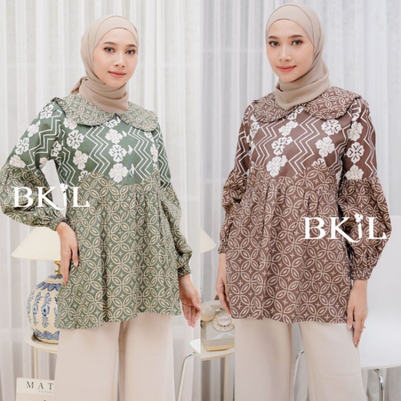Blouse batik wanita, atasan batik wanita busui friendly