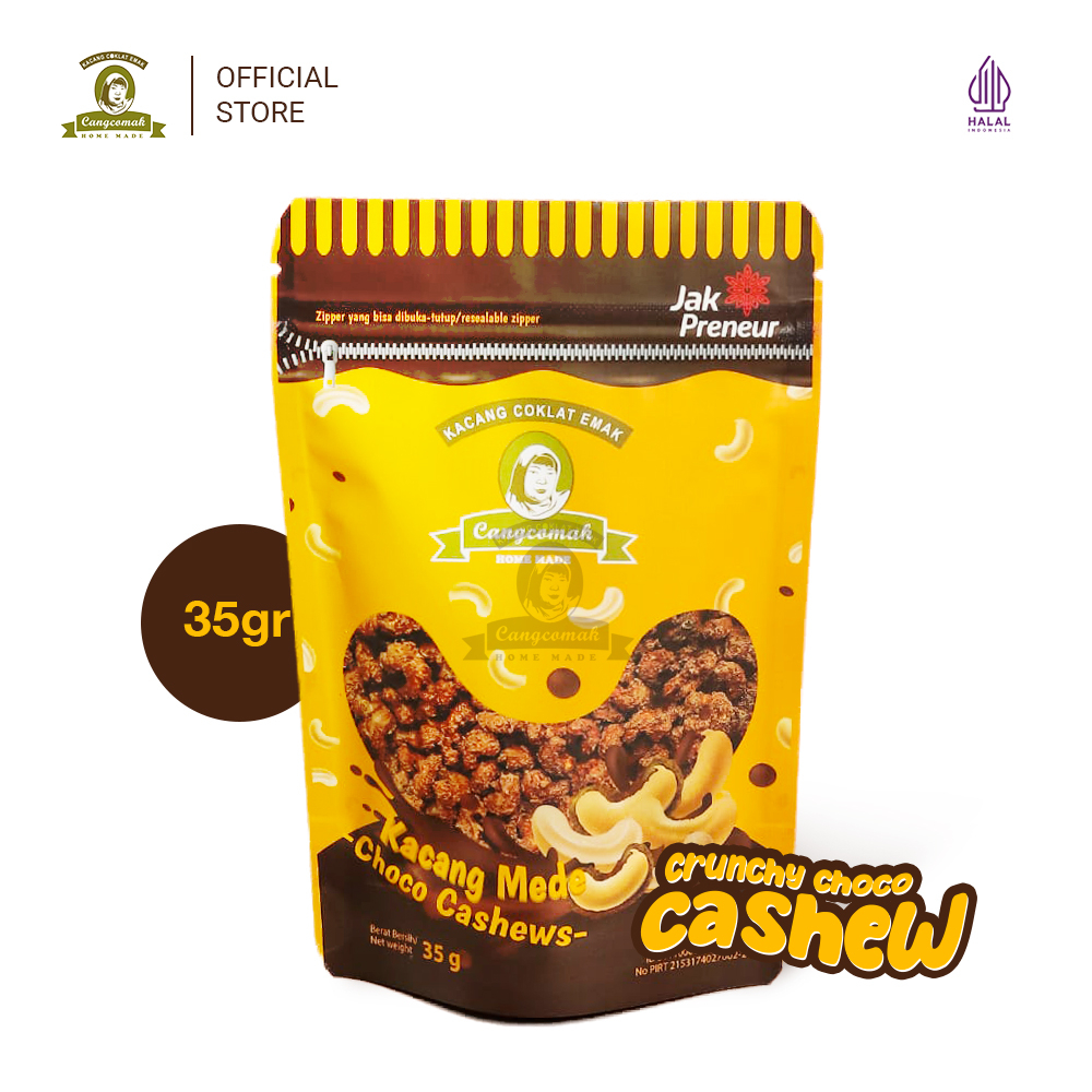 

Cangcomak Kacang Mete Cokelat Panggang Crunchy Choco Cashews - Kacang Mete Cokelat 35 gram