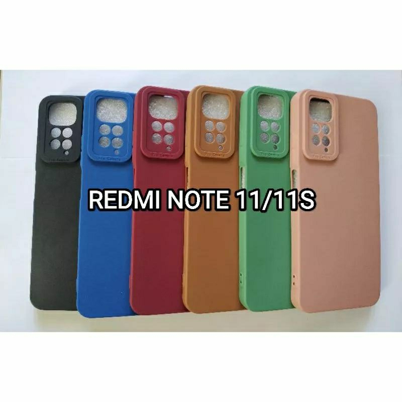 Softcase Pro Camera Redmi Note 11/11S Case Macaron full Cover bahan bagus lentur