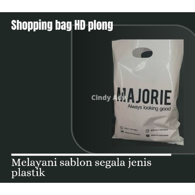 Shopping bag PE Plong/tas plastik untuk olshop/sablon tas plastik Olshop /shopping bag hd plong/Shop