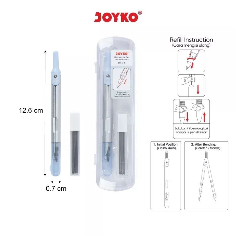 

Jangka set with automatic lead / Math Set Joyko MS-415