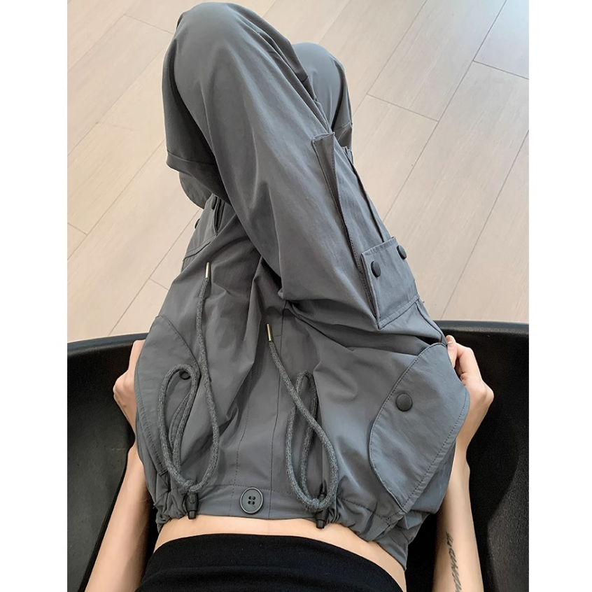 cargo celana panjang kekinian korean fashion kasual highwaist loose cargo celana