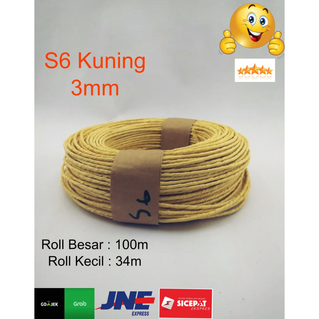 

TALI KERTAS KRAFT PAPERBAG S6 3MM TALI KERAJINAN TALI ANYAMAN PAPERBAG