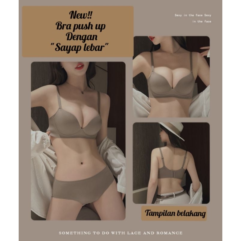 CB499 push up bra / bra sayap lebar / bra / beha / bra tanpa kawat / bra busa tebal