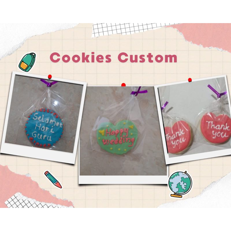 

Cookies custom nama/tulisan