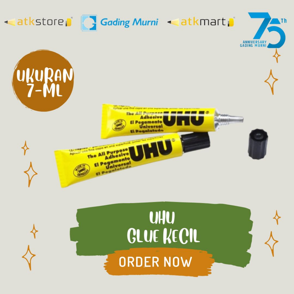 

LEM UHU 7ML/LEM CAIR UHU 7ML/PEREKAT SERBAGUNA