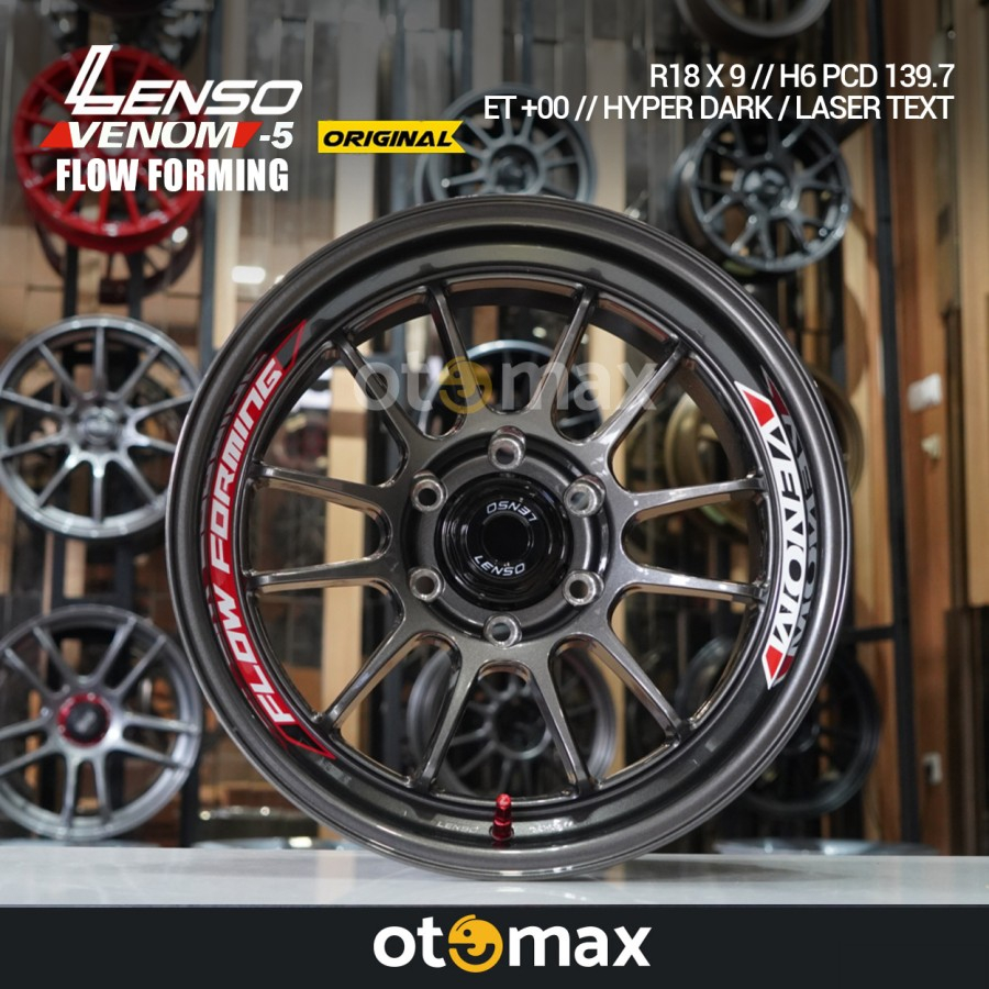 Velg Mobil Lenso Venom 5 Ring 18 Hyper Dark Laser Text
