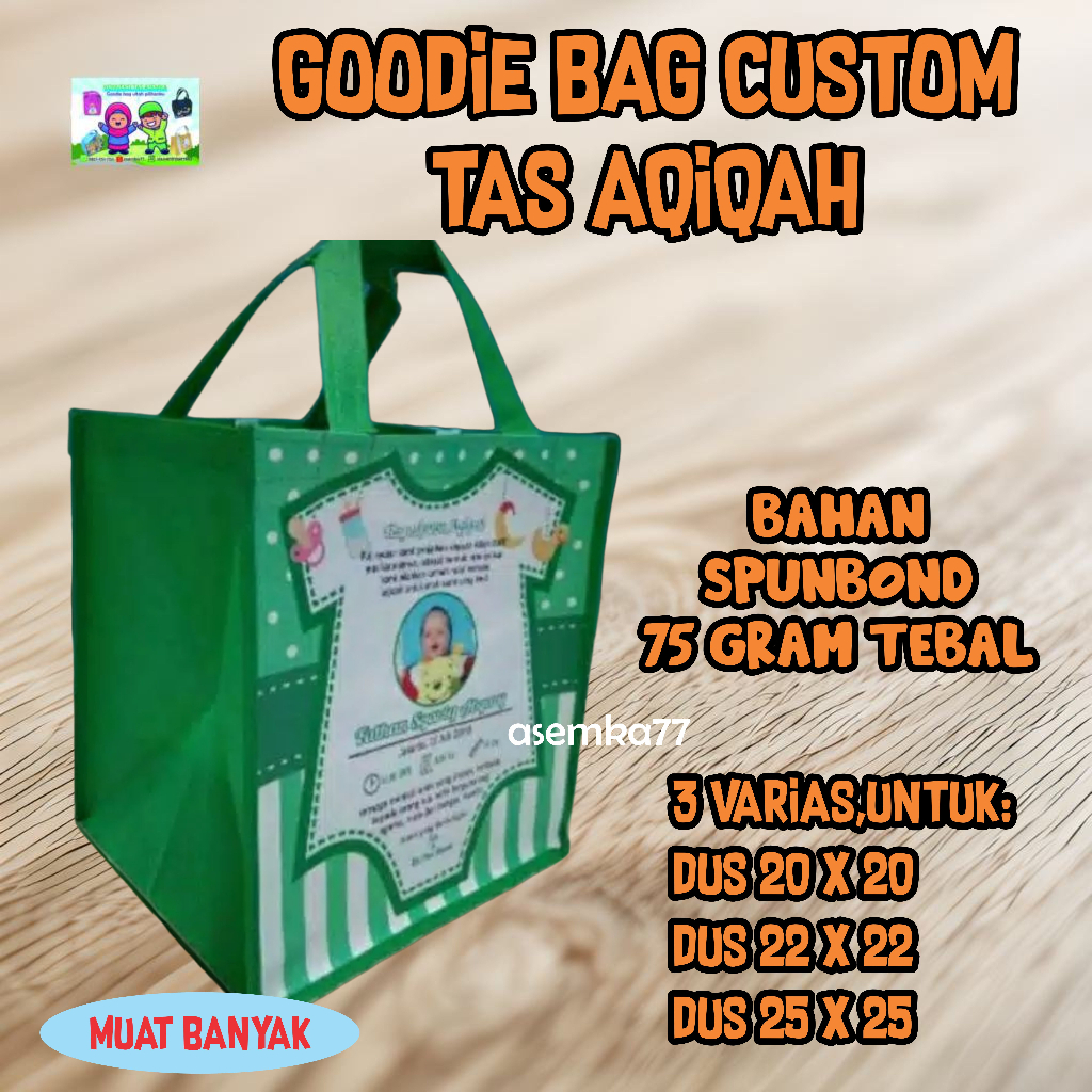 ❤️asemka77❤️TAS AQIQAH KHITANAN/GOODIE BAG ULTAH CUSTOM/tas goodie bag/tas goodie bag ultah/goodie b