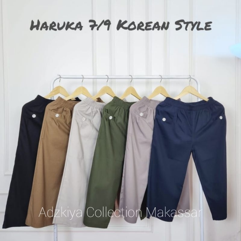 Korean Pants 7/9 Katun Twill Haruka Pants Semi Kulot