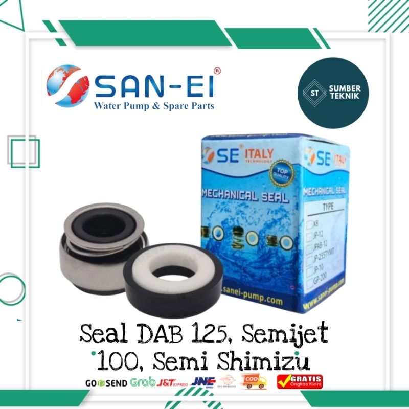 Mechanical Seal DAB 125 Semijet 100 Semi Shimizu Sil Pompa Air