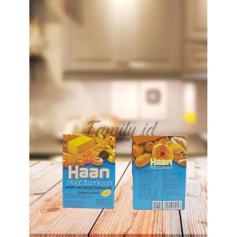 Haan Ragi Sachet Pengembang Roti/Donat/Kue - 1 box isi 4 sachet Original No Repack