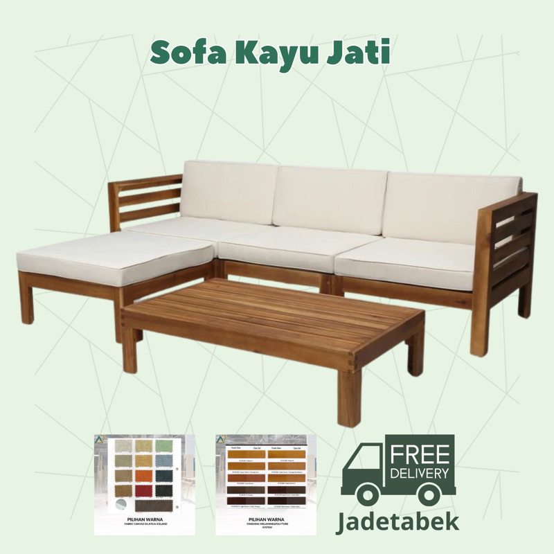 Sofa rangka kayu jati asli / sofa minimalis / sofa berkualitas