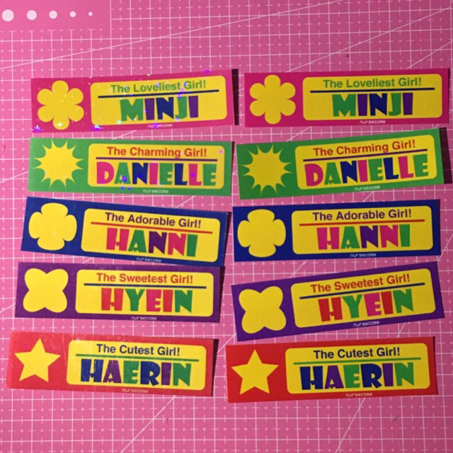 

Hurry Up! - NewJeans Sticker Label Pack.