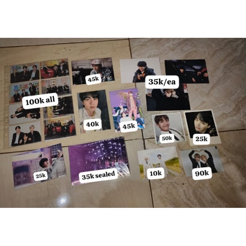 

Photocard BTS Taehyung Jimin yoongi namjoon suga seokjin Jhope Jungkook