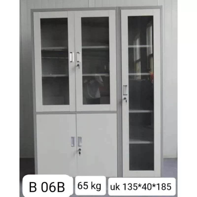 Lemari Arsip Rak Buku Plat Besi 3 Pintu Import B06B
